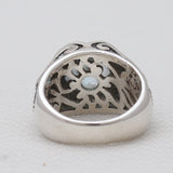 Natural Dominican Larimar Silver Rings