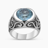 Natural Dominican Larimar Silver Rings
