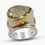 Citrine Silver Rings