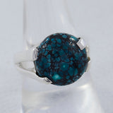 Tibetan Turquoise Gemstone 925 Silver Ring