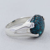 Tibetan Turquoise Gemstone 925 Silver Ring