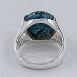 Tibetan Turquoise Gemstone 925 Silver Ring