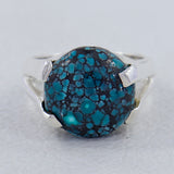 Tibetan Turquoise Gemstone 925 Silver Ring