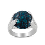 Tibetan Turquoise Gemstone 925 Silver Ring