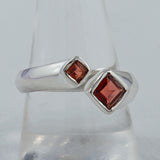 925 Sterling Silver Garnet Ring for Sale