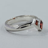 925 Sterling Silver Garnet Ring for Sale