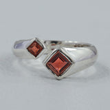 925 Sterling Silver Garnet Ring for Sale