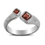 925 Sterling Silver Garnet Ring for Sale