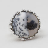 Natural Malachite Silver Rings