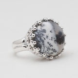 Natural Malachite Silver Rings