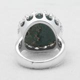 Natural Malachite Silver Rings