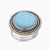 Larimar Silver Rings