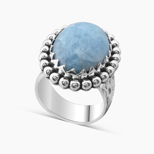 Aquamarine Silver Rings