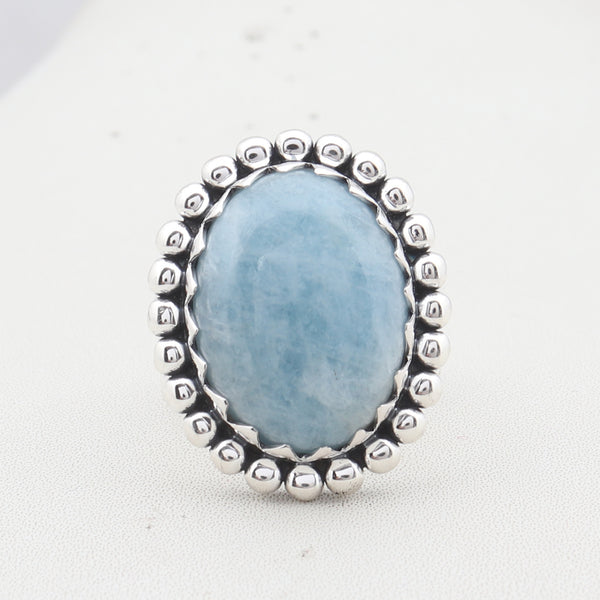 Aquamarine Silver Rings