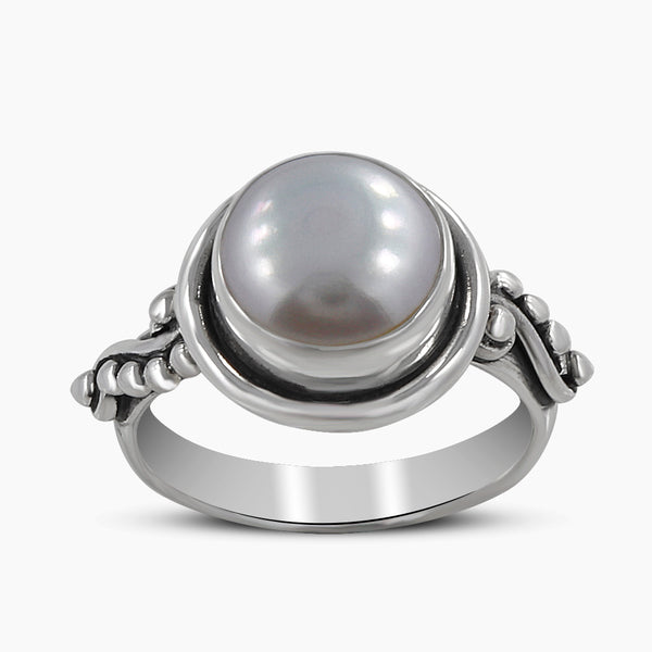 Natural Pearl Silver Rings