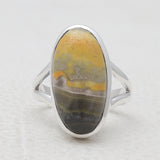 Natural Labradorite Silver Rings
