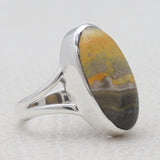 Natural Labradorite Silver Rings