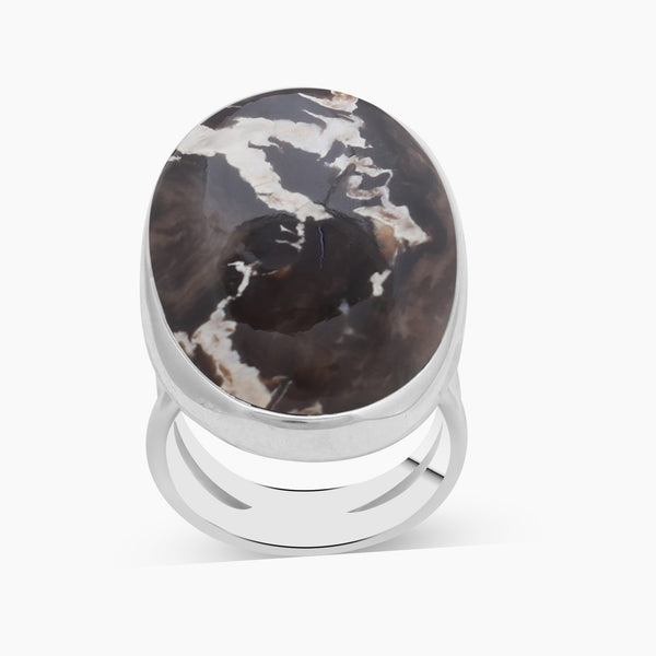 Peanut Wood Jasper Silver Rings