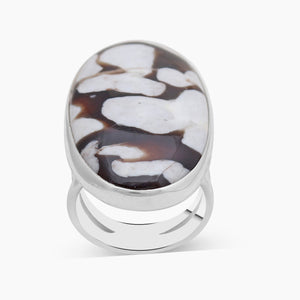 Peanut Wood Jasper Silver Rings