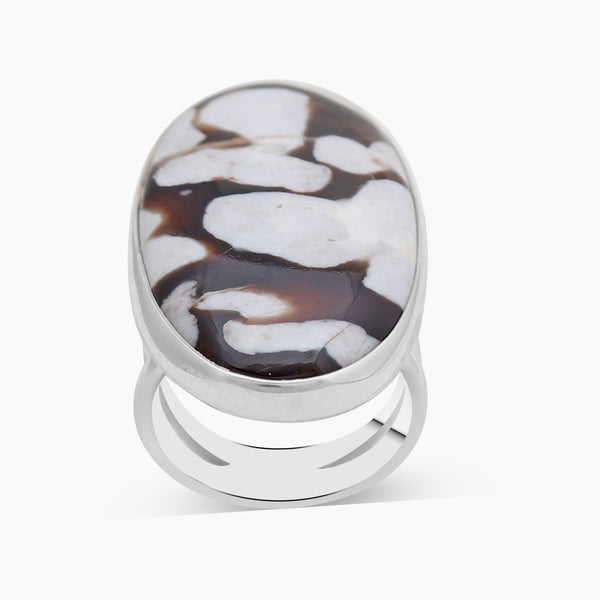 Peanut Wood Jasper Silver Rings
