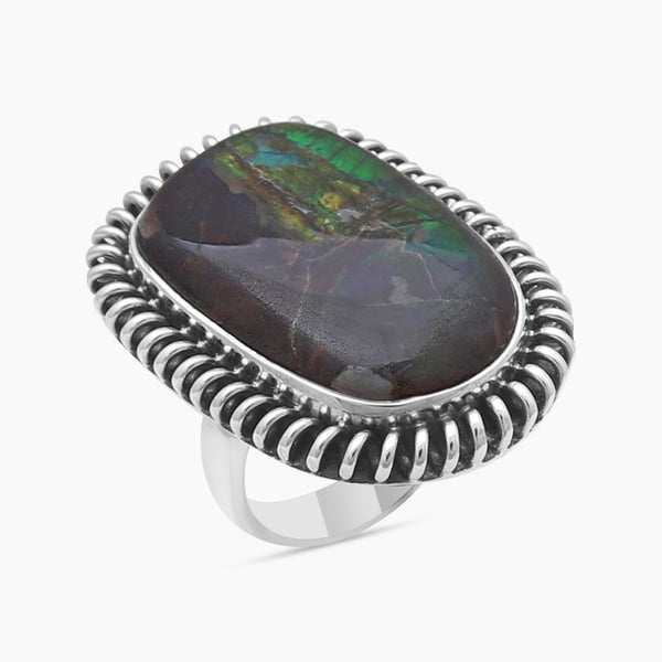 925 Sterling Silver Ammolite Rings
