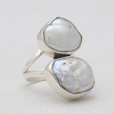 Natural Freshwater Pearl Silver Rings