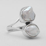 Natural Freshwater Pearl Silver Rings