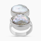 Natural Freshwater Pearl Silver Rings