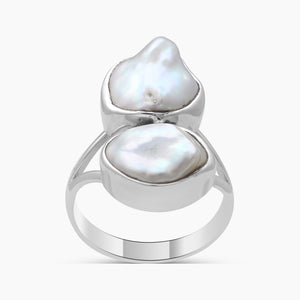 Natural Freshwater Pearl Silver Rings