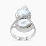 Natural Freshwater Pearl Silver Rings