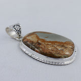 925 Sterling Silver Picture Jasper Pendant