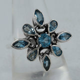 Blue Topaz 925 Sterling silver Ring