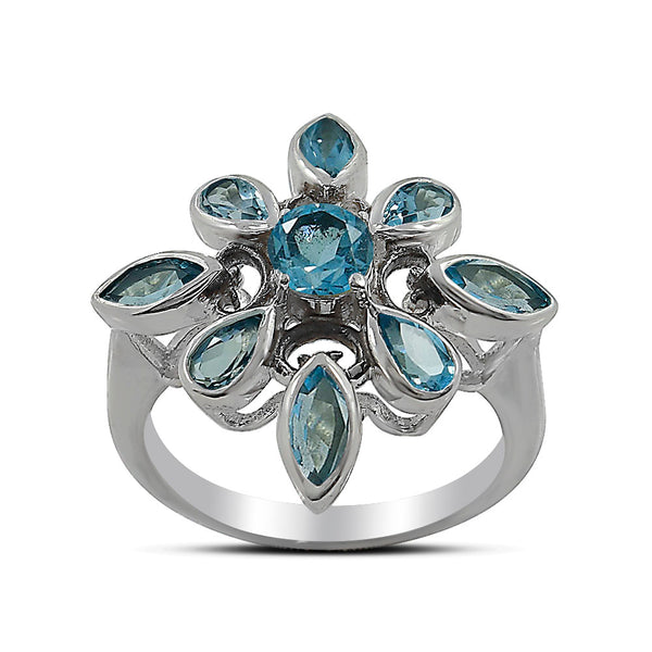 Blue Topaz 925 Sterling silver Ring