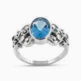 Blue Topaz Silver Rings