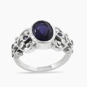 Blue Topaz Silver Rings