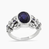 Blue Topaz Silver Rings