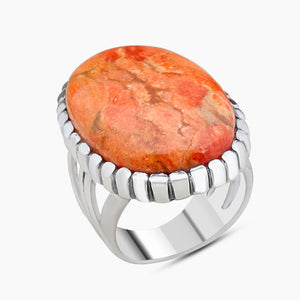 Dendritic Opal Silver Rings