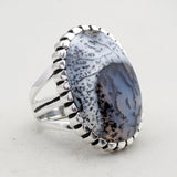 Dendritic Opal Silver Ring