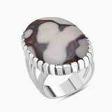 Dendritic Opal Silver Rings
