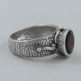 Garnet Designer Sterling Silver Ring