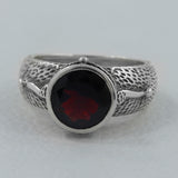 Garnet Designer Sterling Silver Ring