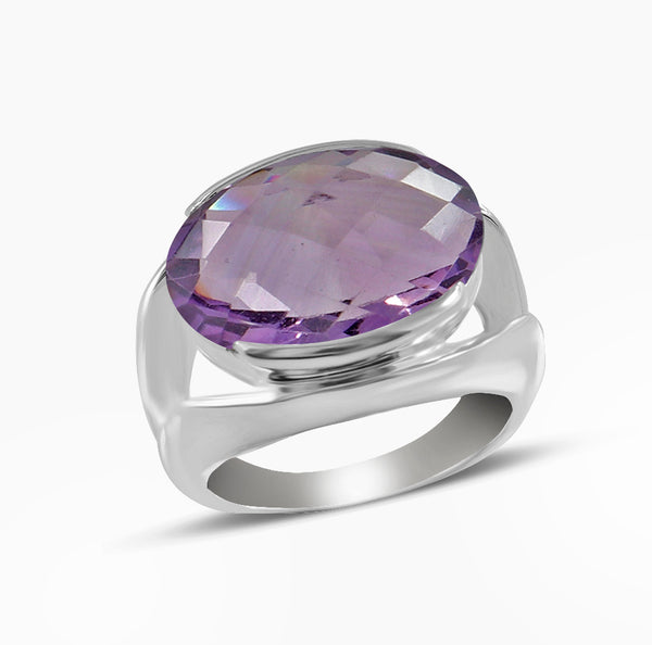 Green Amethyst Silver Rings