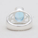 925 Sterling Silver Garnet Ring