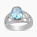 925 Sterling Silver Garnet Ring