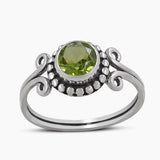 Peridot Silver Rings