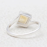 Natural Garnet Silver Rings