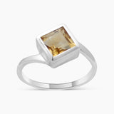 Natural Garnet Silver Rings