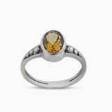 Natural Amethyst Silver Rings