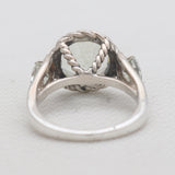 Green Amethyst Silver Designer Rings