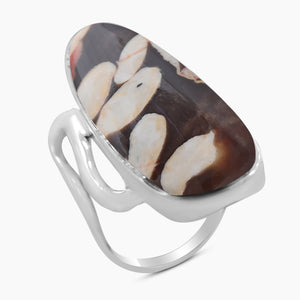 Peanut Wood Jasper Silver Rings